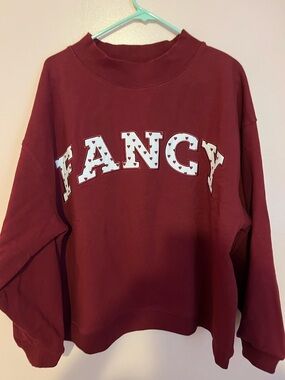 Black Cherry "FANCY" Graphic Sweatshirt and sweatpants